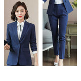 Womens Autumn Uniform Designs Formal Style Office Lady Bussiness Attire Work Suit