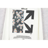 OW Autumn and Winter Loose Little Daisy Stitching Arrow Hooded Sweater Men and Women Couple Long Sleeve hoodie