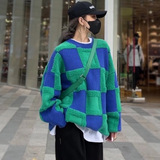 Preppy Aesthetic Sweater Autumn Winter Sweater Simple Loose Sweater for Women