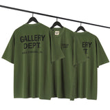 Gallery Dept Green Men's and Women's Loose Couple's Short-Sleeved T-shirt