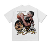 Stephen Curry Shirt Curry Portrait Printing Short Sleeve T-shirt Hip Hop