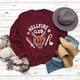 Hellfire Club Shirt Women's Sports Long Sleeve Pullover Hoodie