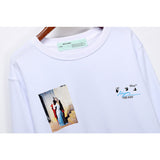 Autumn and Winter Back Men and Women Kiss Letter Printing Casual Men and Women All-Matching Thin round Neck Sweater sweatshirt