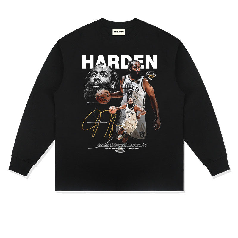 James Harden Shirt James Harden Printed Long-Sleeved T-shirt
