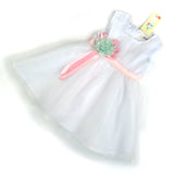 Girl Dress Summer Sweet Princess Sleeveless Belt Large Flower Dress