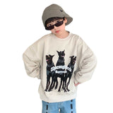 Kids Present Thoroughbred Doberman Dog Print Hoodie