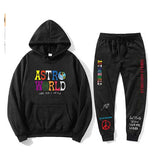 Travis Scott Astroworld Hoodie & Pant 2 Piece Set Printed Men and Women Fashion Casual Top