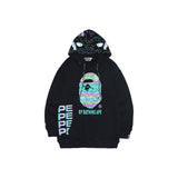 Shark Print Hoodie Reflective Sweater Teen Hooded Coat