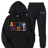Travis Scott Astroworld Hoodie & Pant 2 Piece Set Printed Men and Women Fashion Casual Top