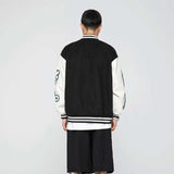 Green Varsity Jacket Spring and Autumn Jacket Men's Loose Splicing Coat Embroidery Men's Baseball Uniforms Top
