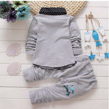 Children Boy Co Ord Fashion Casual Dotted Shirt Long Sleeve 2 Piece Set
