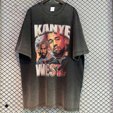 Adult Films Kanye West T Shirt Chalk Printed Hip Hop Loose