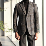 Bohemian Chic Wedding Guest Men Attire Vintage Plaid Two Buttons Single West Slim-Fit Commute Casual Business Coat