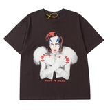 Marilyn Manson T Shirt Vintage Vintage Distressed Men and Women Couple Loose Printed Fog