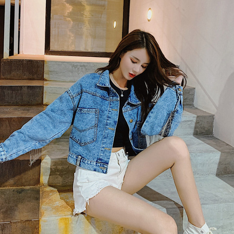Men Denim Jacket Spring/Summer Denim Jacket for Women Loose Jacket