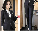 Women's Autumn Uniform Designs Formal Style Office Lady Bussiness Attire Work Suit British Style Business Wear