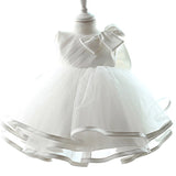 Toddler Girls Sequin Gown Dress Bowknot Multi-Layer Mesh Lace Princess Children Shirt