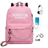 Stranger Things Backpack Backpack USB Charging Backpack Schoolbags for Boys and Girls