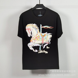 Cactus Jack McDonalds Shirt Travis Scott Cactus Jack Letter Puff Print Short Sleeve T-shirt