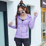 Moisture Wicking Hoodie Sports Jacket Women's Loose Top Thin Coat with Zip