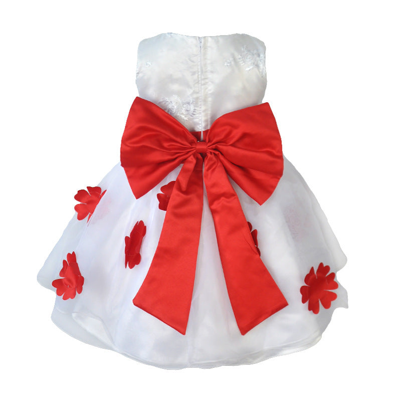 Girl Dress Children's Wedding Dress Princess Vest Dress