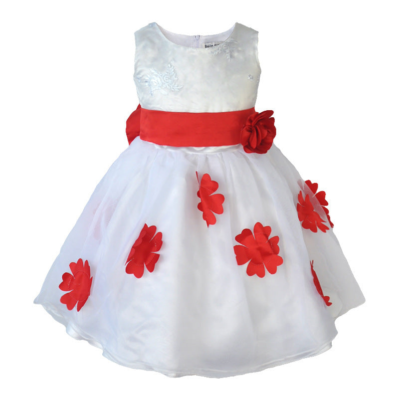 Girl Dress Children's Wedding Dress Princess Vest Dress