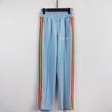 Palm Angels Pants Palm Angels Rainbow Striped Pants Men's and Women's Casual Trousers Loose