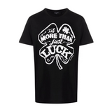 Dsq2 T Shirt Four-Leaf Clover Frame Printed Short-Sleeved T-shirt round Neck