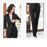Womens Autumn Uniform Designs Formal Style Office Lady Bussiness Attire Work Suit