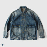 Paisley Denim Jacket Men's Clothing Loose Jacket Coat