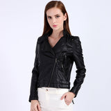 Leather Biker Coat Golden Leather Jacket Women Pu Jackets Autumn Short Coat Black Jacket Motorcycle