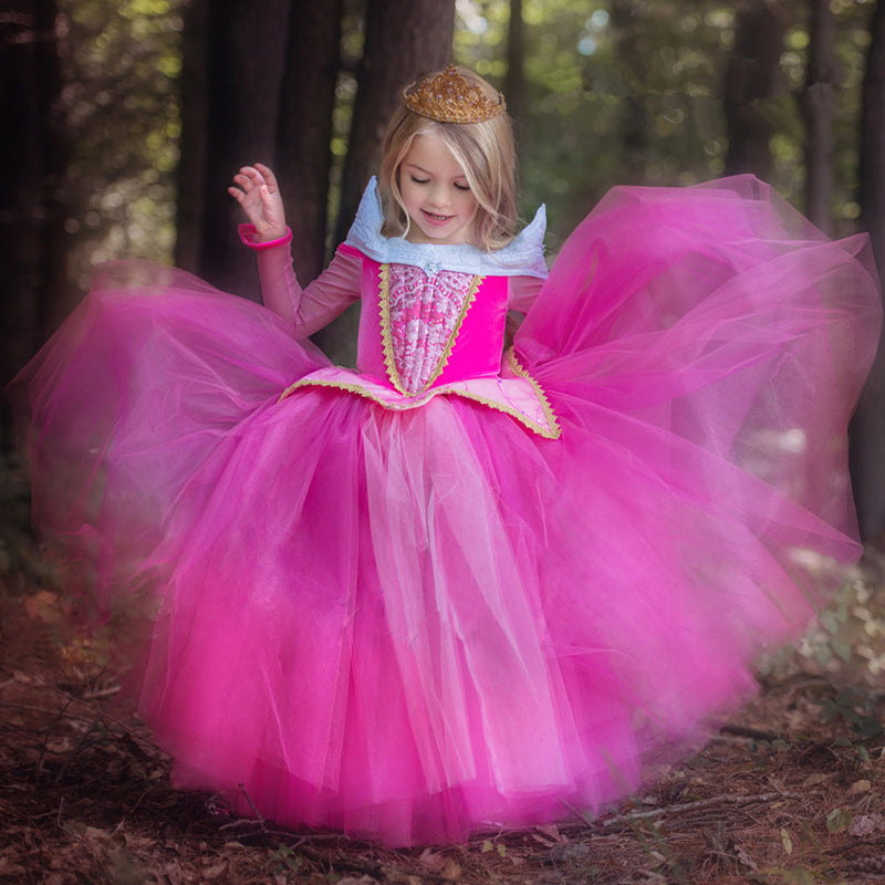 Halloween Frozen Dress Toddler Christmas Dress Frozen Long Sleeve Children's Clothing Performance Dress