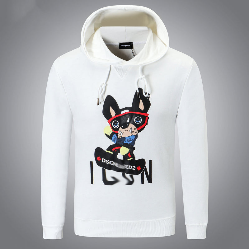 Dsq2 Hoodie DSQ Lian D2 Cartoon Print Sweatshirt Trendy Men's Autumn and Winter