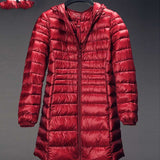 Women Winter Coats Puffer Jacket Down Coat Autumn and Winter Hooded Down Jacket Mid-Length Women's Coat