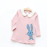 Girl Dress Big Ears Rabbit Embroidered Children's Beauty Dress