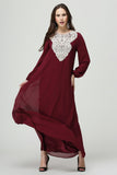 Muslim Women Stylish Kashibo Abaya Muslim Ladies Long Gown Islamic Clothing Jilbab Jalabiya Fashion Plus Size Long Sleeve Dress