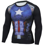 Marvel T Shirt Summer Long-Sleeve Quick Drying Clothes Tights