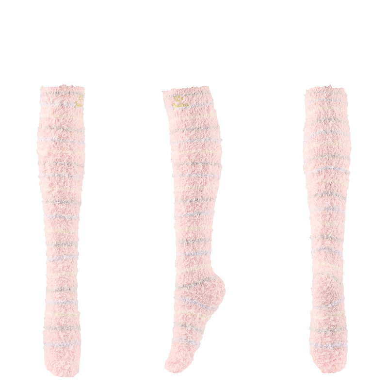 Winter Thick Knit Thigh High Socks Long Stockings Boot Autumn and Winter Coral Fleece over the Knee Women's Socks