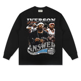 Allen Iverson Shirt Allen Iverson Printed Vintage Long Sleeve T-shirt