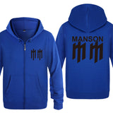 Marilyn Manson Sweatshirt Zip Sweater Rock Fleece Sweater