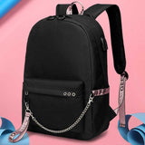 Stranger Things Backpack USB Rechargeable Oxford Cloth Student Schoolbag