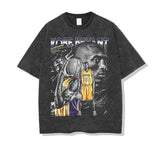 Kobe Shirt Kobe Printed Short Sleeve T-shirt Top Loose Heavy Crew Neck