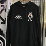 off Ow White Hooded Sweater Men and Women Couple Terry Thin Bottoming Shirt Coat Owt