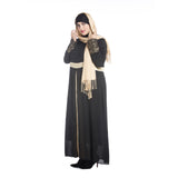 Muslim Women Stylish Kashibo Abaya Muslim Ladies Long Gown Islamic Clothing Jilbab Jalabiya Fashion Chiffon Stitching Long Sleeve Dress