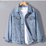 Baggy Jacket Spring and Autumn Men's Slim Retro Denim Jacket Top Casual