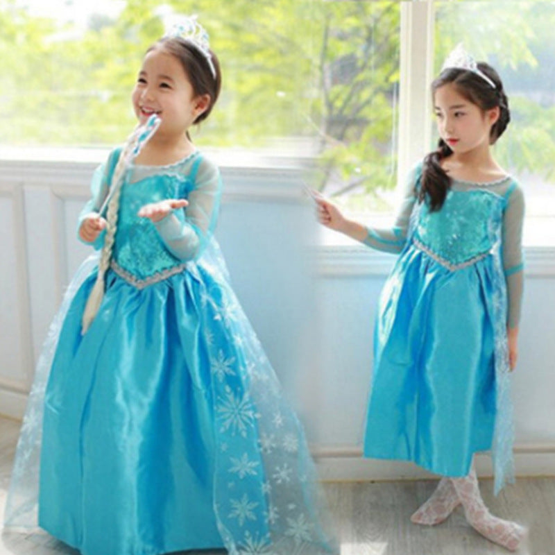 Halloween Frozen Dress Toddler Frozen Snow Queen Princess Elsa Dress Elsa Gown Dress