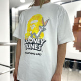 Bugs Bunny Shirt Cartoon Letters Casual T-shirt for Male and Female Students