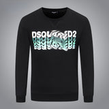 Dsq2 Hoodie DSQ Lian D2 Blue and Green Inverted Letter Print Sweatshirt Trendy Men's Autumn and Winter