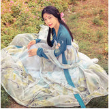 Chinese Traditional Dress Ink Printing Chiffon Dress