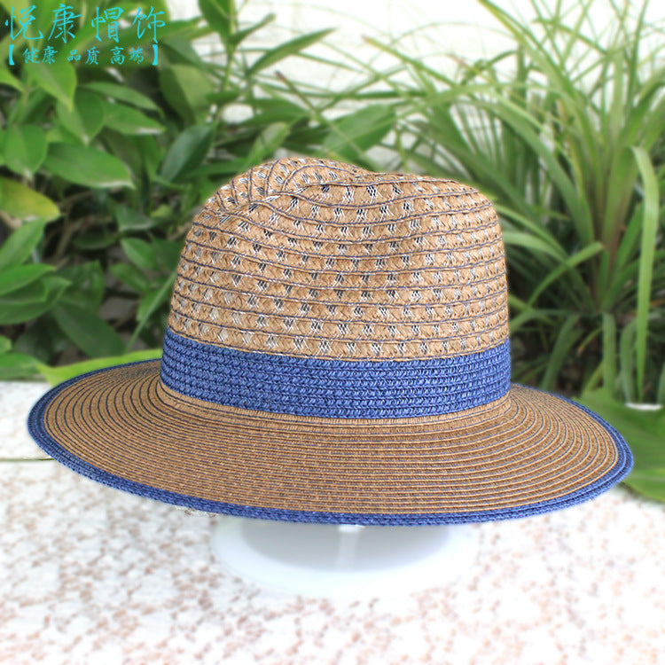 Fedora Golf Hats Summer Beach Sun-Proof Sun Protection Straw Cowboy Hat